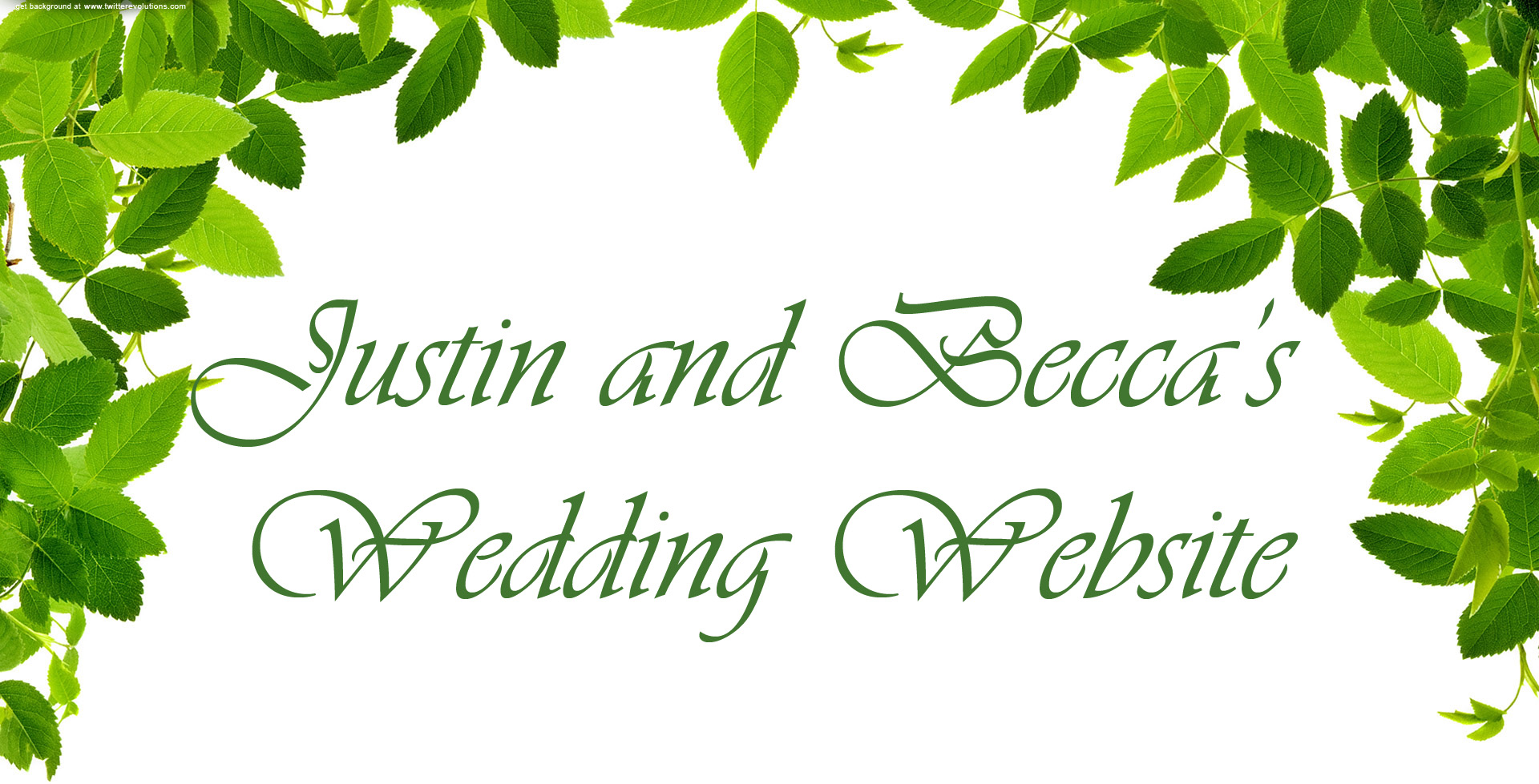 Justin and Becca's Wedding Website